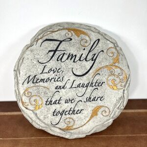 Spoontiques 9"‎ Family Wall Plaque Love Memories Laughter Resin Hanging Decor